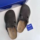 Birkenstock Boston Classic Mocha Suede Leather Unisex Shoes Narrow wide 37-45
