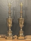 Pair Of The Stiffle Company Pineapple Brass Lamps  Vintage  Heavy  Excellent