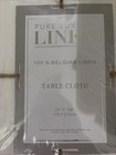 100  Belgian Linen Tablecloth Luxury White 70x108