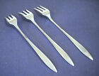 Set Of Three Vintage Wallace Sterling Silver Cocktail Forks Spanish Lace Pattern