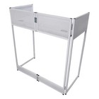 Prox Xf-vista Wh White Portable Dj Booth Facade Table Station W Scrim   Bag