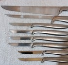 Vintage Gerber Stainless Knives Set Of 8 - French Durendal Miming Pixie
