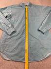Vintage Woolrich Shirt Mens Size Xl Teal Blue Canvas Button Down Long Sleeve 90s