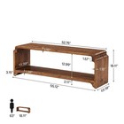 55 12  Solid Wood Entryway Bench With Storage  Farmhouse Long Shoe Storage Bench