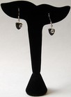 Black Gemstone Earrings Sterling Silver Handmade Pierced Dangle Best Gift New