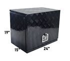 24  X 15  X 19  Aluminum Generator Tool Box Ute Trailer Generator Storage Black