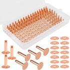 154pcs Copper Rivets For Leather 12 Smooth Leather Rivets Without Pattern