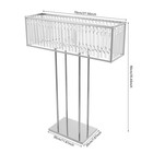 Crystal Flower Stand For Wedding Centerpiece Silver Square Vase Table Decor New
