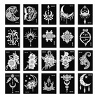 20 Sheets Temporary Tattoo Stencil Kit Reusable Mehndi Body Art Patterns For