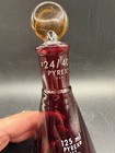 Vintage Pyrex Ruby Red Low Actinic 125ml Erlenmayer Flask 24 40 W  Stopper