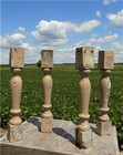4 Rustic Tan Wood Balusters Architectural Salvage Spindles Porch Trim  A19