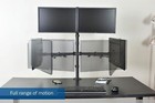 Desk Mount Stand Up To Four 4 Lcd Monitor Rack Multiple Screen Holder Adjustable