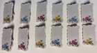 Set Of 12 Shafford Porcelain Hand-painted Floral Place Holders In Original Boxes