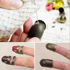 2pcs Vintage Adjustable Thimble Ring Non-slip Sewing Finger Sleeve Protects