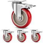 5 Inch Industrial Heavy Duty Swivel Caster Wheels With Brake set Of 4