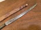 15  Algerian Kabyle Flyssa Steel Knife Wood Carved Dagger   Sheath 19th Century 