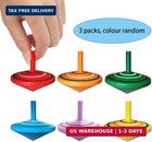 Gyroscope  3 Pcs set Handmade Painted Wood Spinning Tops  Educational Kindergart