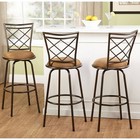 Adjustable Swivel Bar Stools 3-pcs Height Kitchen Counter Dining Chair Barstool