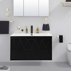 Wall Mounted Bathroom Vanity With Sink Combo Faucet Drain