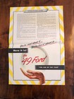 Vintage 1949 It s Here The 49 Ford The Car Of The Year Brochure