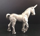 Pewter Unicorn Mythical Fantasy Magic Pegasus Horse Silver Metal Statue Figurine