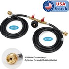 5 Feet 2 Ways Y Splitter Cga Propane Converter Adapter Hose For Qcc1 20lbs Tank