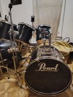 Vintage 1960 s Large Drumset 24  And 22  Double Bass  Five Toms  Much Hardware