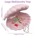 Bohk Shell Trinket Dish Ceramic Conch Ring Holder Jewelry Tray Decorative