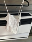 Nwt Silk Silky Silksilky Spag-strap Camisole Top White