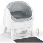 Gray-white Cat Litter Box   Automatic Cleaning  Comes With A Litter Mat