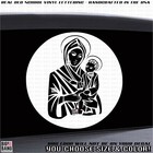 Mother Mary Vinyl Decal Sticker Jesus Modern Abstract Vintage Mid Century Diecut