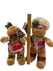 Gingerbread Plush Bakers Couple Standing 17    Tall Holiday Christmas Decor