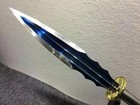 Spear high Carbon Steel Blade stainless Steel Rod handmade Leather Sheath