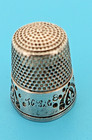 Ornate  925 Sterling Silver Thimble Sewing Collectable Size 8  46