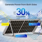 Renogy 220 Watt Bifacial Solar Panel 12 Volt Monocrystalline High Efficiency Pv