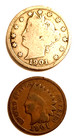 Indian Cent    v  Nickel Set Lot  22-1901