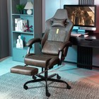 Gaming Chair With Footrest Ergonomic Computer Chair Massage Lumbar Cushion