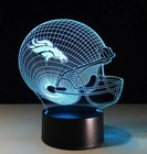 Denver Broncos 3d Led Night Light Football Helmet Desk Lamp Nfl Fan Gift
