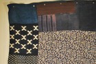 Japanese Indigo Boro Cloth   Heavy Antque   Both Sides Cotton Fabric  62  X 61 