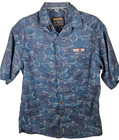 Woolrich Ironman Triathlon Shirt Sz Men   s Medium Button Front Kona Hawaii 80   s