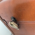 Vintage Samsonite Train Case Makeup Cosmetic Box Hard Shell Brown W Mirror Nokey