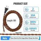 Zowzea 8ft Light Brown Lamp Cord