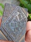 Vintage Letterpress Printing Kraft Cheese Board Lg Advertising Block Kraftray