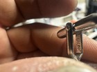 Vintage 925 Sterling Silver Oval Chain Link Cufflinks  Top Clip  Un Engraved