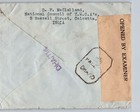 1945 India Calcutta Censored Via Air Mail Cover To Palestine Jerusalem Ymca