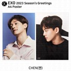 Exo 2023 Season s Greetings A4 Poster Desk Calendar Sticker Set Diary Brochure