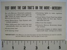 1966 Mercury Park Lane Vintage Promo Advertising Card  Postcard Size