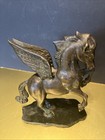 Vintage Brass Pegasus Figurine Winged Flying Horse Mythical