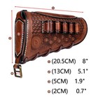 Tourbon Leather Shotgun Recoil Pad 12ga Ammo Holder Cheek Rest Buttstock Cover