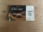 1962 Chevrolet Owners Guide Passenger Car Manual Booklet Vtg Chevy 2nd Edition